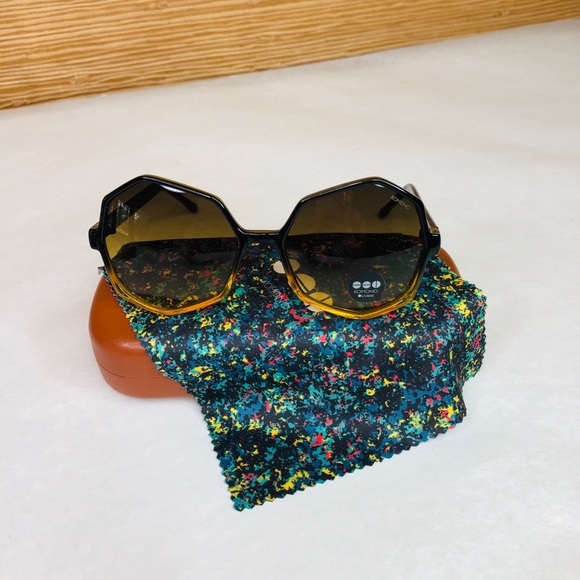 KOMONO Bonnie Expressionist Sunglasses (NEW) black gold - Picture 6 of 10